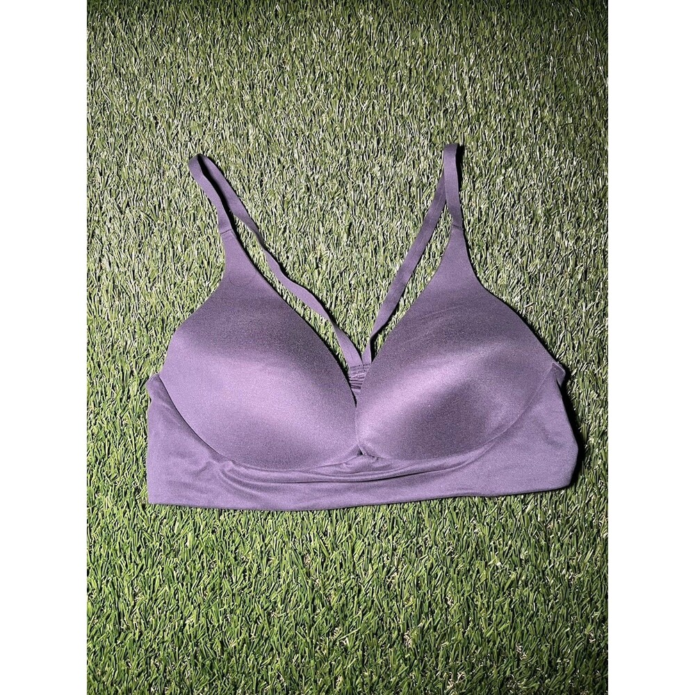 Victoria's Secret Wireless Molded T-Shirt Bra Purple Adjustable Strap Womens 32C